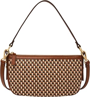 Fossil Women's Jolie Leather Small Shoulder Bag Purse Handbag, Black (Model: ZB11097001)