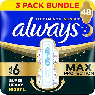Always Sanitary Towels Ultimate Night Wings Size 6 16CT CSx3