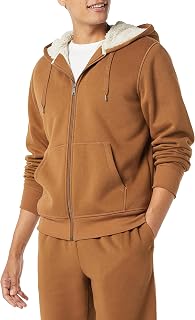 Amazon Essentials Men's Sherpa-Lined Full-Zip Fleece Hoodie Sweatshirt