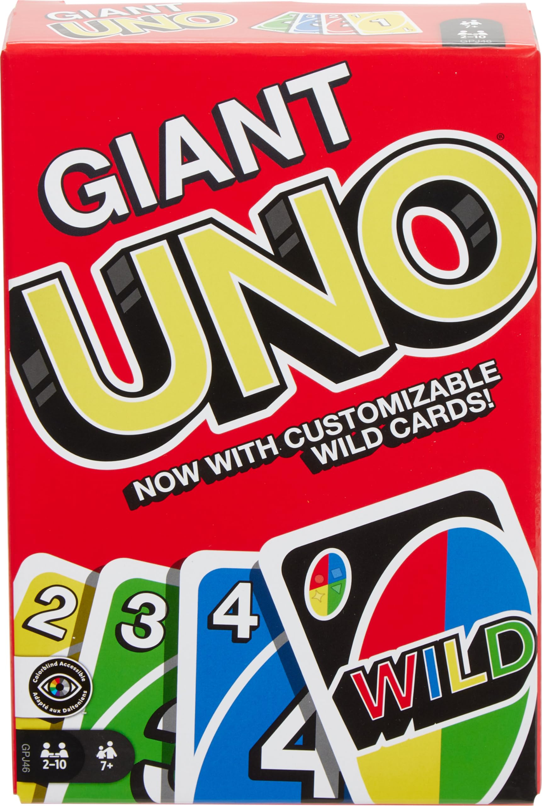 Mattel Games Giant UNO Card Game, Ages 7+, Players 2-10 | Oversized Classic UNO 