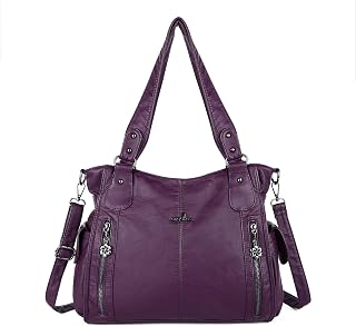 Angel Kiss Handbags for Womens Top-Handle Hobo Purse Roomy Casual Shoulder Bags PU Tote Satchel Purse for Women