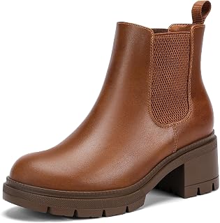 DOBOLIN Womens Wide Width Slip On Chelsea Ankle Boots