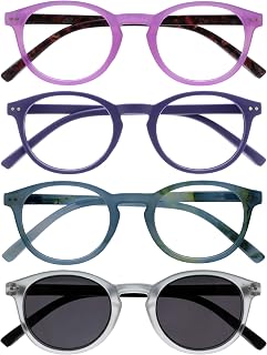 OPULIZE Zen Reading Glasses Cool Round Frame Spring Hinges Scratch Resistant Mens Womens