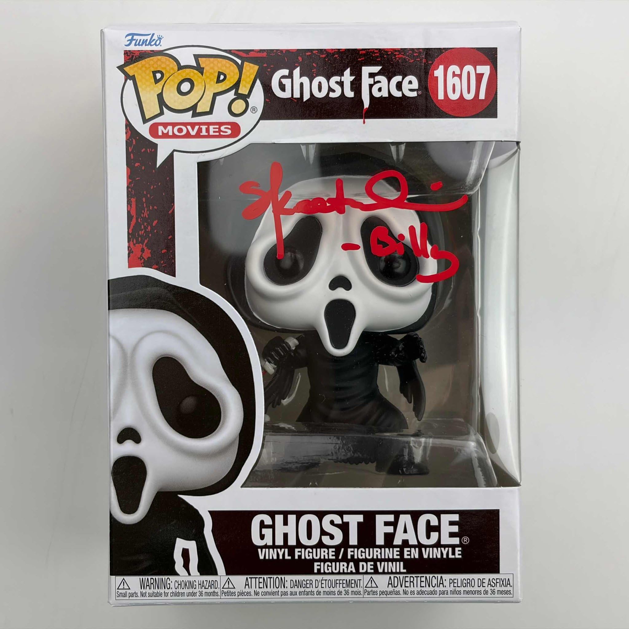 Autographed/Signed Skeet Ulrich Inscribed Billy Ghostface Scream Funko Pop #1607