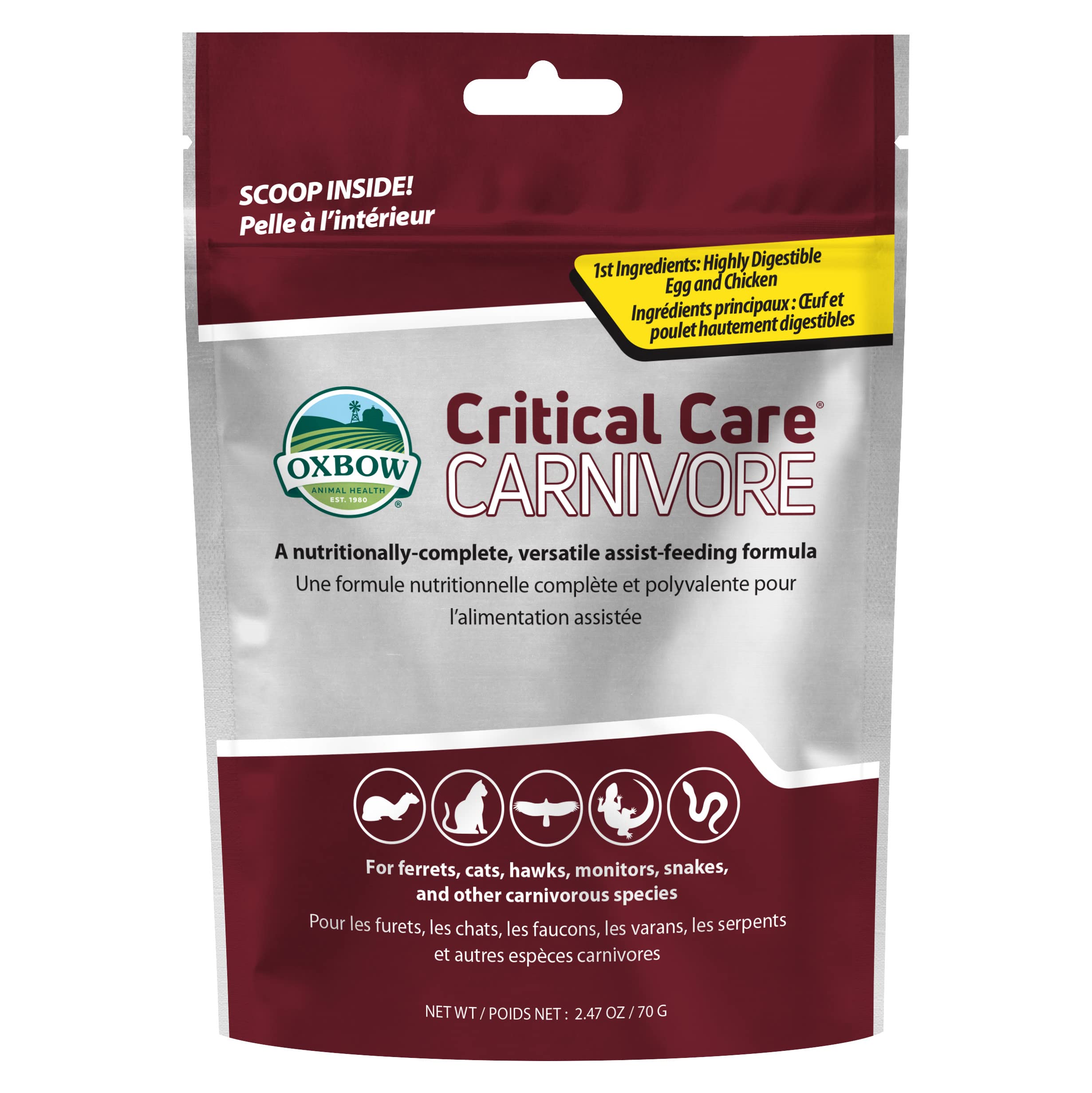 Oxbow Critical Care Carnivore, Recovery Food For Cats & Ferrets, USA, 70 g | Hig