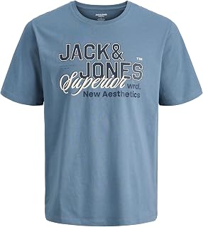 JACK & JONES Jjelogo SS O-Neck 2 col Ss26 SN Jjelogo SS O-Neck 2 col Ss26 SN Men's Tee (Pack of 1)