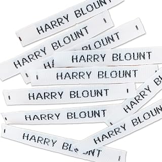 72 Woven Sew in Name Tapes Labels for School Uniforms, Nursery, Daycare, & Care Home Clothing