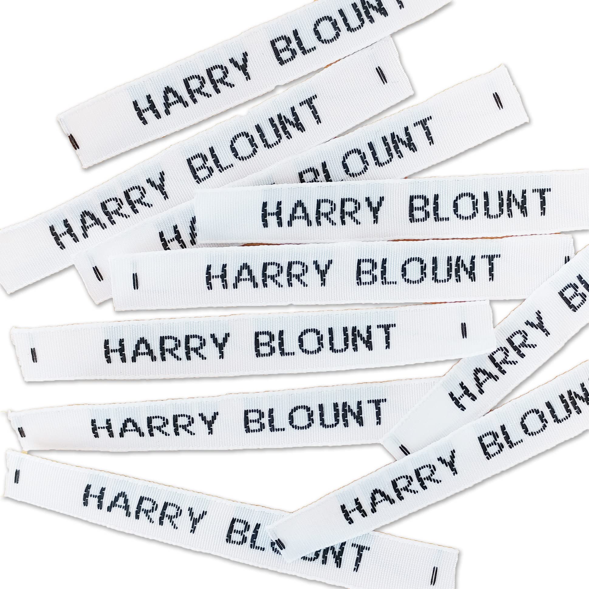 72 Woven Sew in Name Tapes Labels for School Uniforms, Nursery, Daycare, & Care 