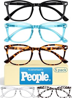 CCVOO Reading Glasses for Women with Blue Light Filter | 1.5, Eye Glasses, Blue Light Blocking, Cheaters (C1 Mix)