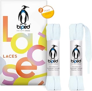 biped LACES 2 pairs flat shoelaces, tear-resistant laces 10 mm wide