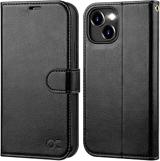 OCASE for iPhone 15 Wallet Case, Card Holder, Black