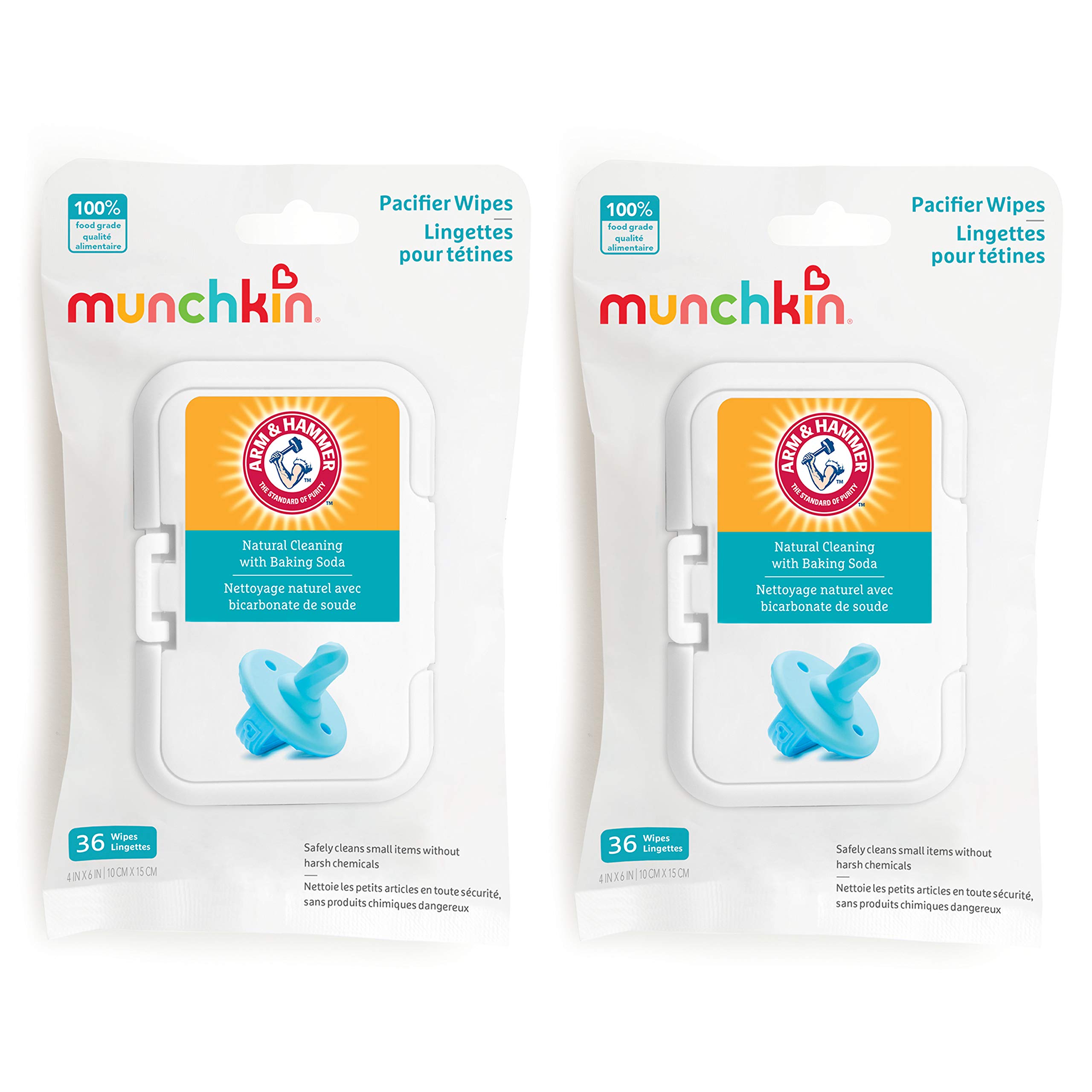 Munchkin Arm &amp; Hammer Pacifier Wipes for Baby Essentials, 72 Count
