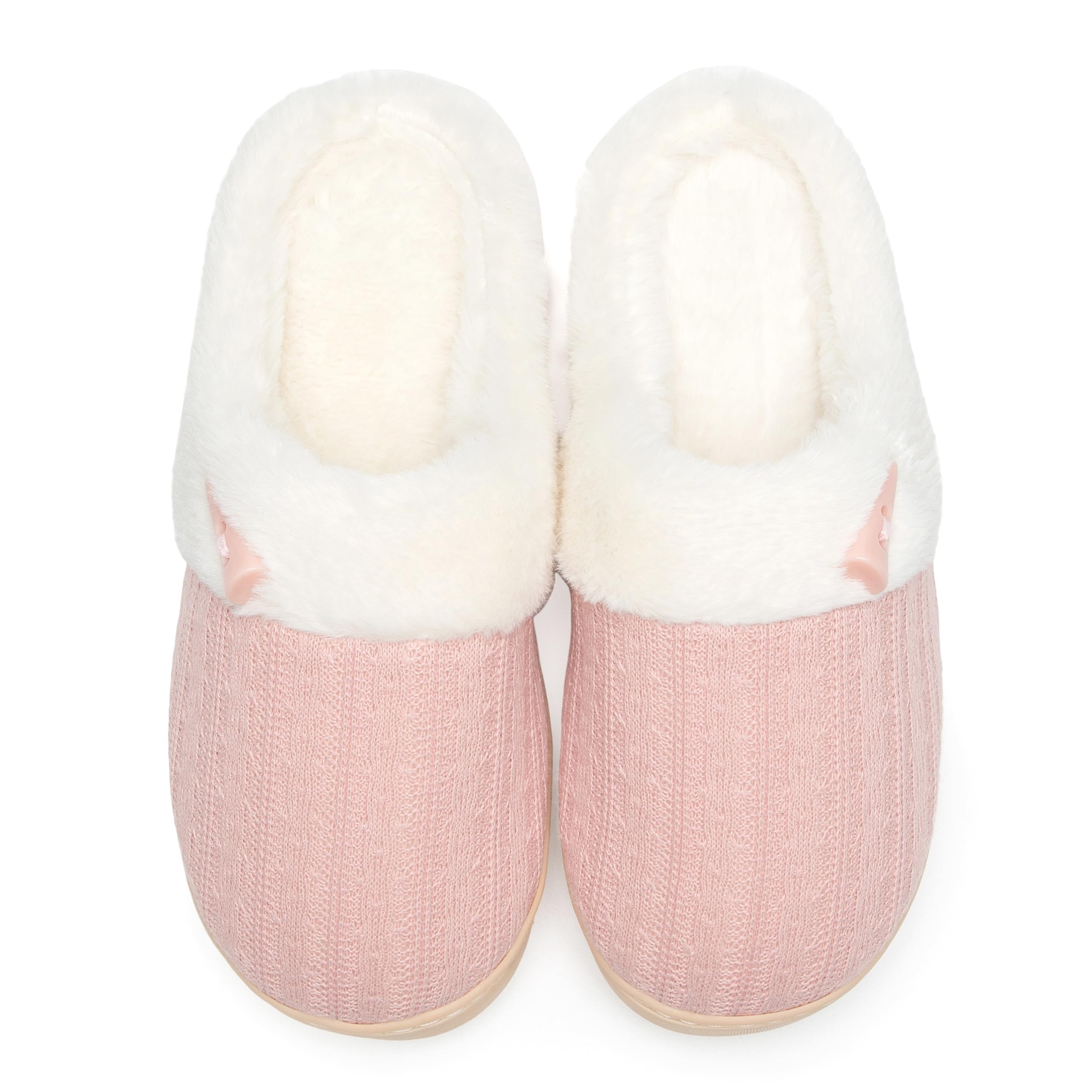 NineCiFun Damen Hausschuhe Winter, Plüsch Memory Foam Pantoffeln