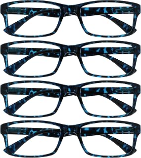 The Reading Glasses Company Blue Tortoiseshell Readers Value 4 Pack Designer Style Mens Womens RRRR92-3 +3.00
