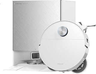 dreame X50s Ultra Aspirateur Laveur, 35 000 Pa, Ultra-Fin 7,95 cm, évit. Obstacles 8.8 cm, vidage+rempl. Auto., nettoy. serpillère Auto., démêlage 100%, évit. +280 Types Objets, Blanc