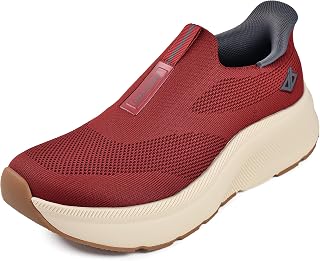 JACKSHIBO Men Slip in Free up Hands Shoe Wide Toe Box Arch Support Walking