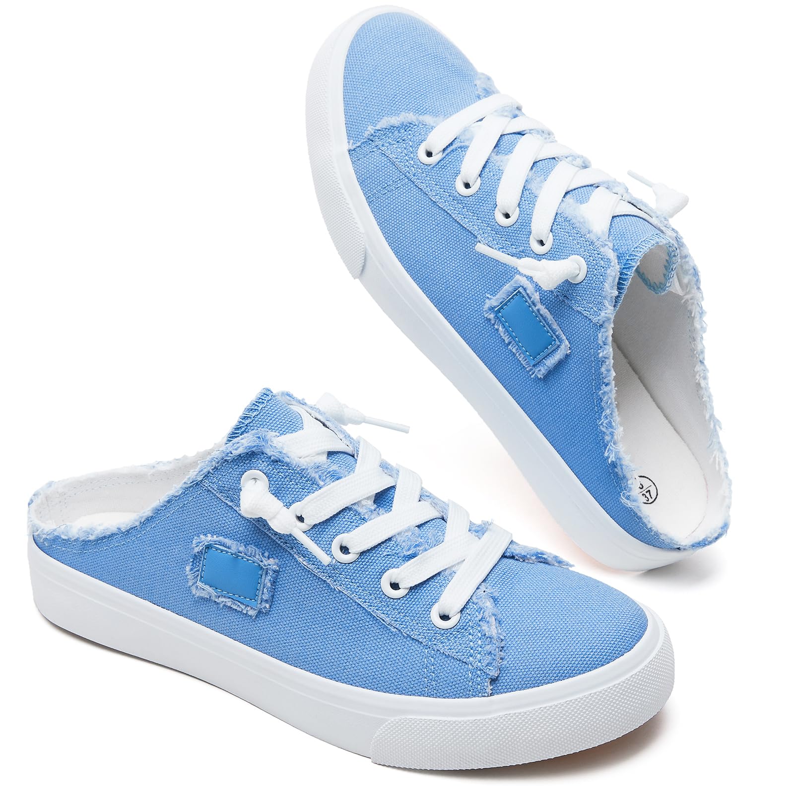 BENPAO Women's Slip on Sneakers Canvas Slip ons Shoes Fashion Comfortable Mules 