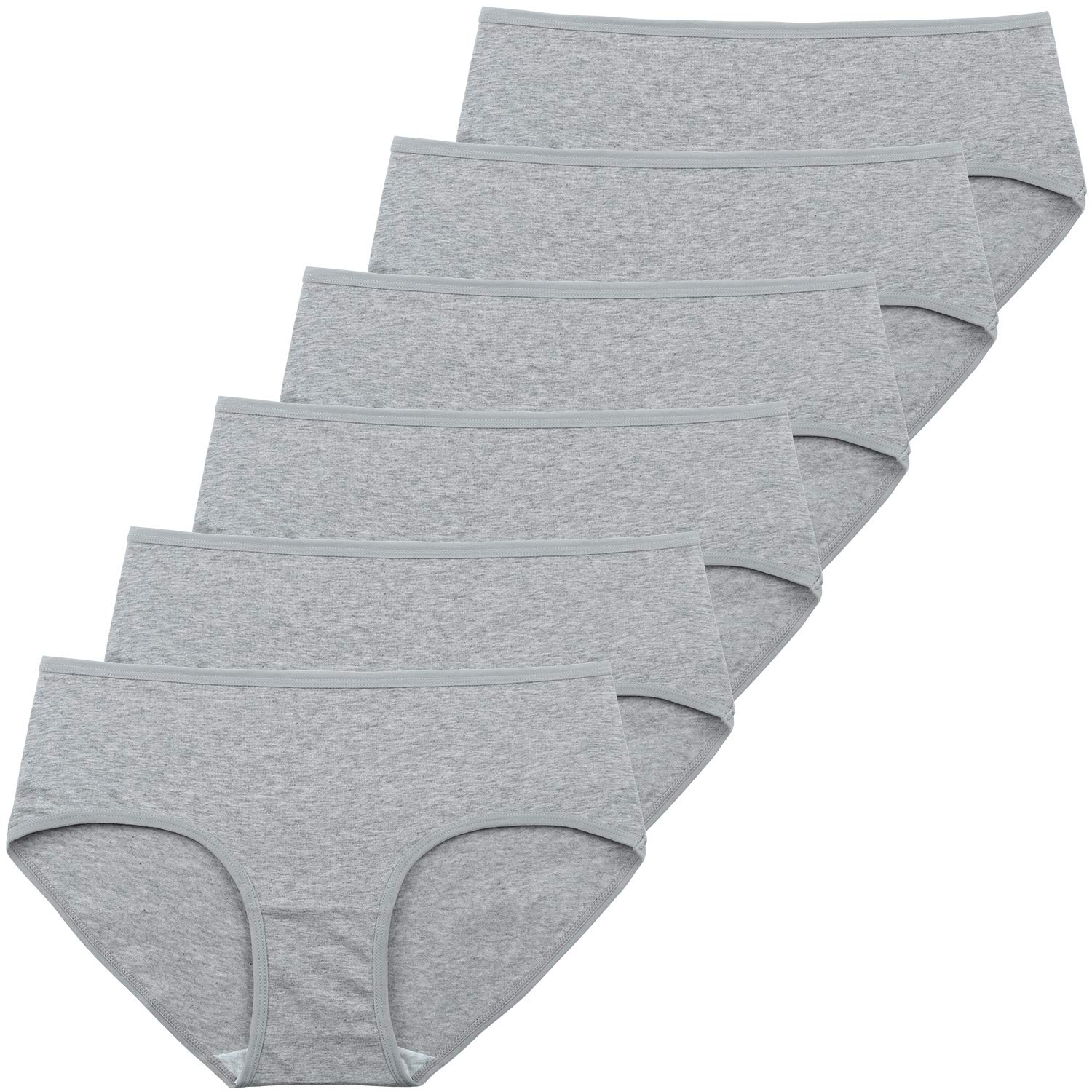 INNERSY 6 Simple Low Rise Panties Soft Cotton Underwear for Women