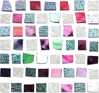 Maasechs 4 Bags COE90 Dichroic Glass Scrap Assorted Fusible Glass for Fusing Microwave Kiln, Iridescent Effects Supplies for Jewelry Making