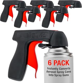 Instant Aerosol Trigger Handle (Pack of 2), Instantly Converts Spray Cans | into Spray Guns - Full Hand Grip, Reusable, Easy to Clip-On & Off - Universal Fit, Use on Spray Paint, Adhesives, Lubricants