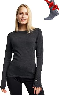 100% Merino Shirt Women's Long Sleeve – Merino Underwear Women + Wool Socks