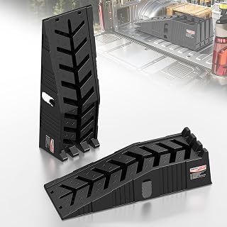 TOWKING 16000lb Stackable Heavy Duty Car Ramps for Oil Change,Save 50%Space | 7.3" Lift & 18 Anti-Slip Pads Offer Stability for Underbody Work. Stackable Design Fits Better for Tight Garage Spaces, 2Pack