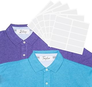 Non Iron Fabric Labels - 50 Washer and Dryer Safe Blank Labels 1/2" x 1-3/4" - Waterproof and Durable for Clothing, Linens and More