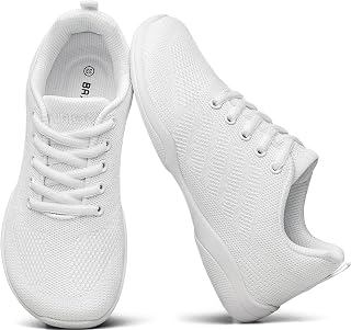 BAXINIER Girls Wide Cheer Shoes Tennis Sneakers | Lightweight Youth Cheerleading Sneakers with Slip-Resistant Grip, Flexible Cushioning, and Arch Support for Dance Training