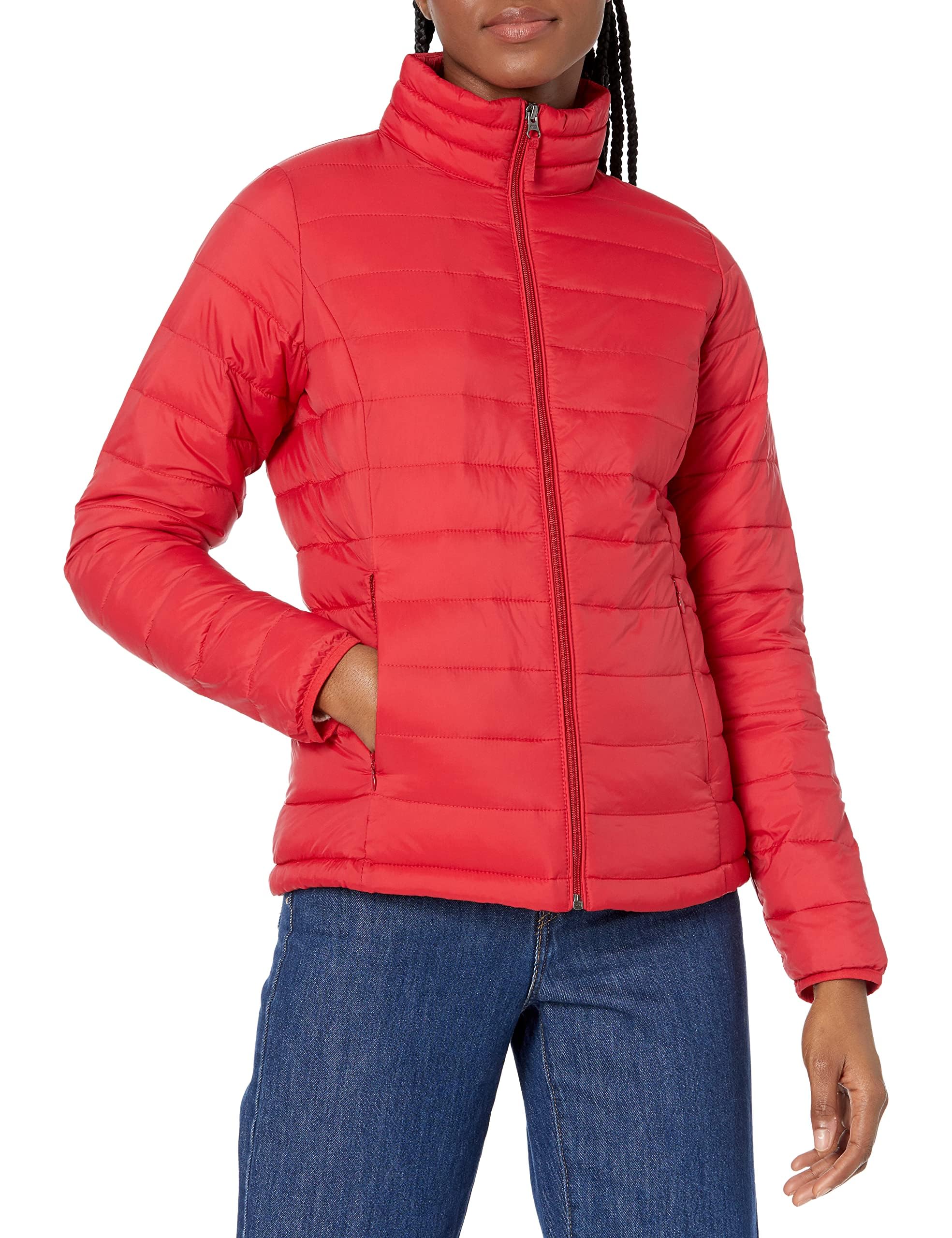 Amazon Essentials Women's Lightweight Long-Sleeve Water-Resistant Packable Puffe