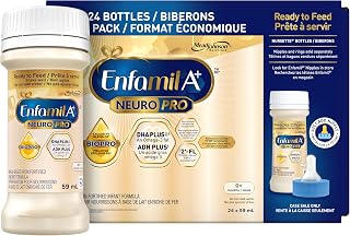 Enfamil A+ NeuroPro, Baby Formula, Ready to Feed Nursettes, with Brain Building DHA and 2'FL for Immune Support, 0+ Months, 24 x 59mL