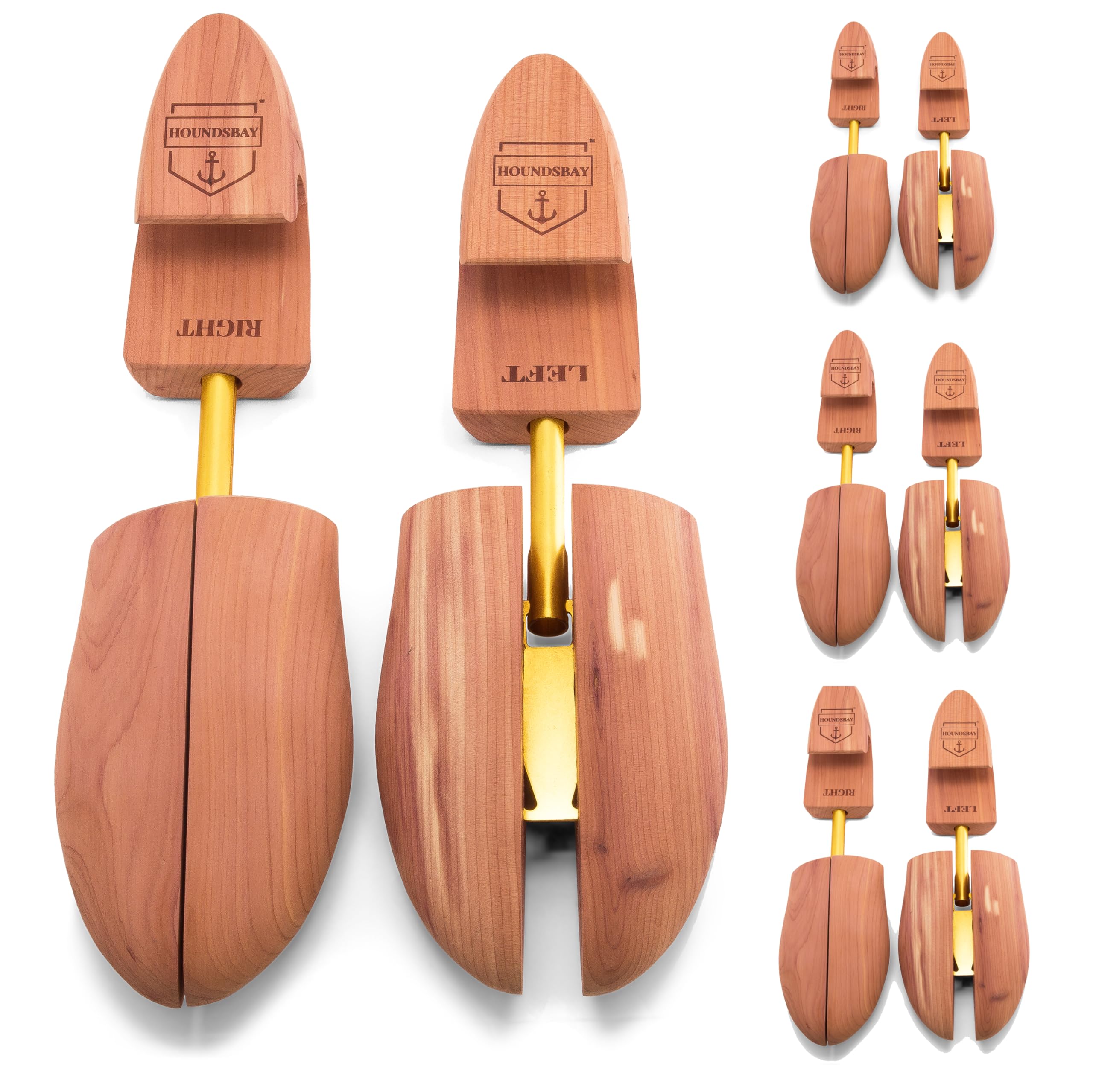 HOUNDSBAY Cedar Shoe Tree, Shoe Trees for Men & Women - Shaper & Stretcher