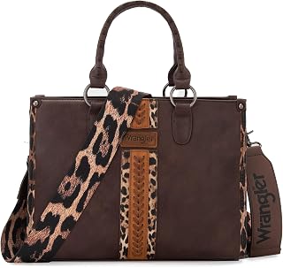 Montana West Wrangler Animal Print Tote Bag for Women Western Purse Boho Top Handle Satchel Handbag