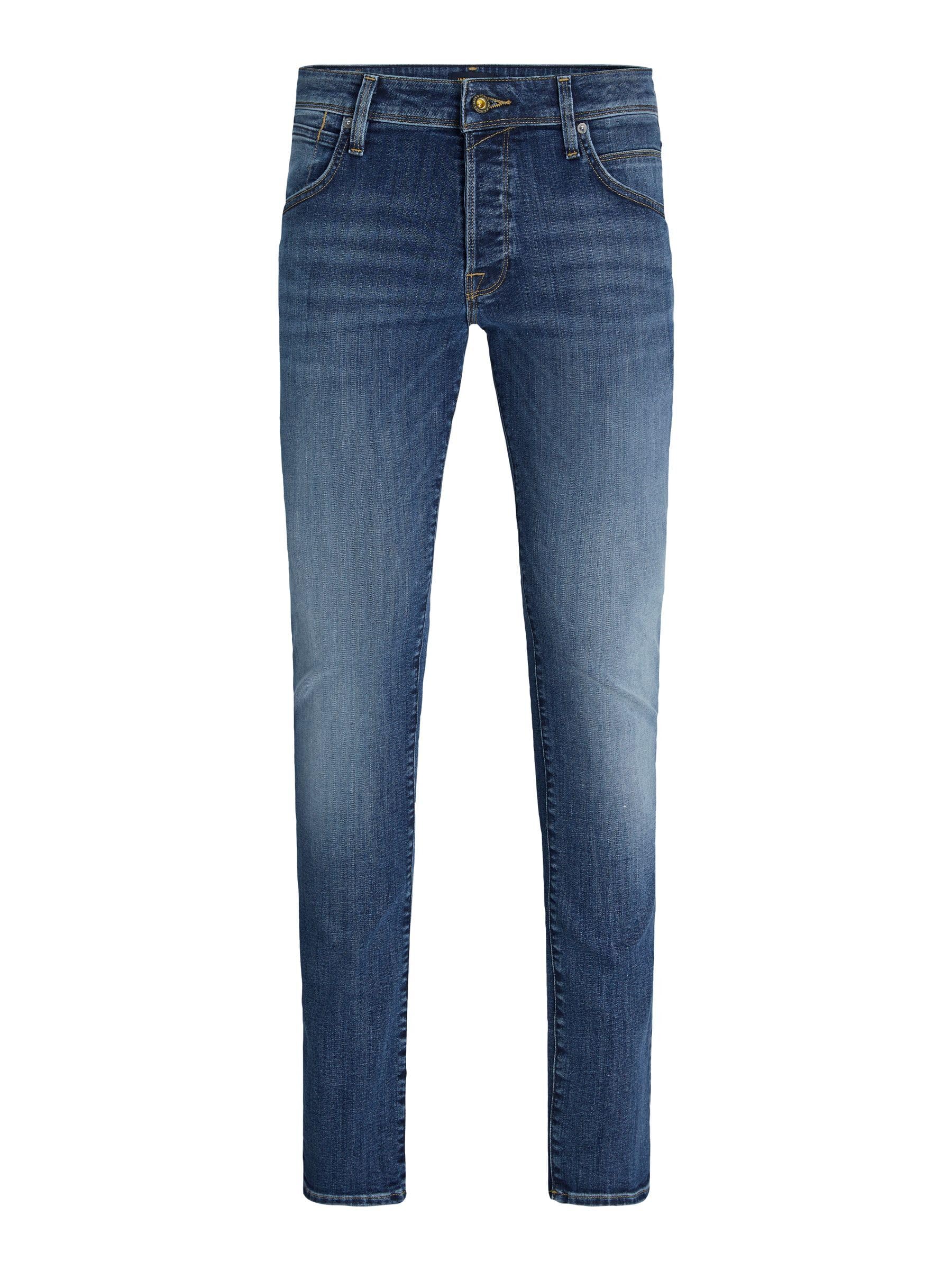 JACK & JONES Gleen Slim Low Rise Button Fly Jeans Narrow Hem