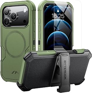 for iPhone 17 Pro Case 6.3" with Belt Clip Holster , Green