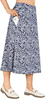 Modest Knee Length Skorts Women's Mid Length Athletic Skirt Active Running Skirt