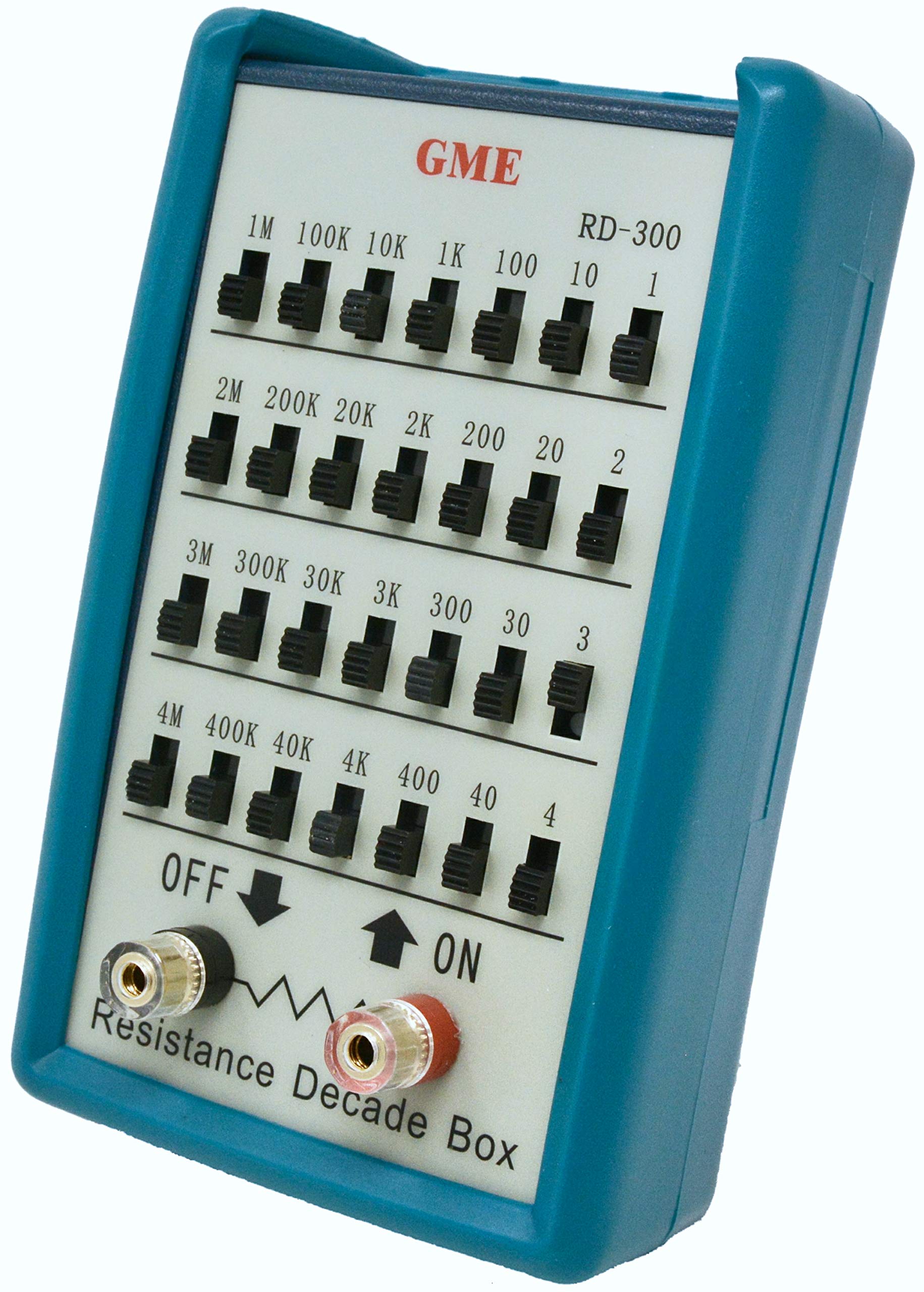 GME RD-300 Resistance Substitution Decade Box, 7 Decades Range, 1Ω to 11MΩ, 1% A