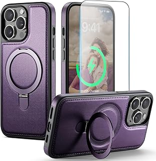for iPhone 13 Pro Max Case with Stand Compatible Magsafe, Purple