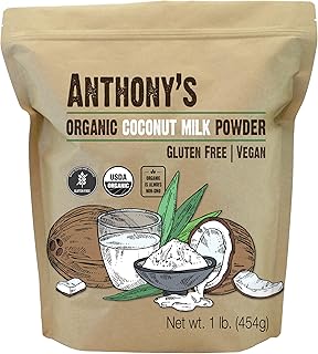 Anthony's Organic Coconut Milk Powder, Gluten Free, Vegan & Dairy Free, 454 Grams