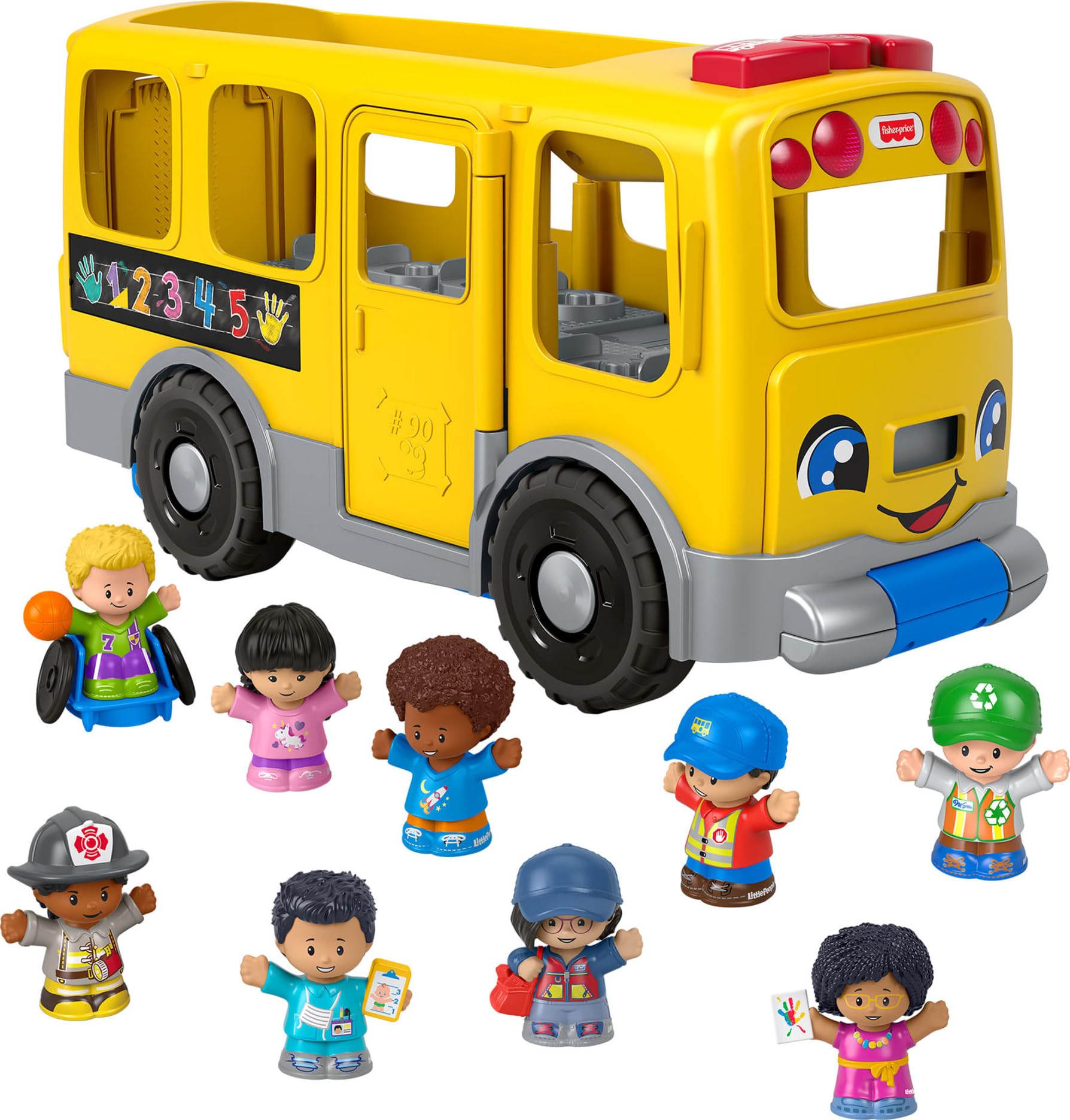 Fisher-Price Little People Big Yellow School Bus, Multilanguage | English, Frenc