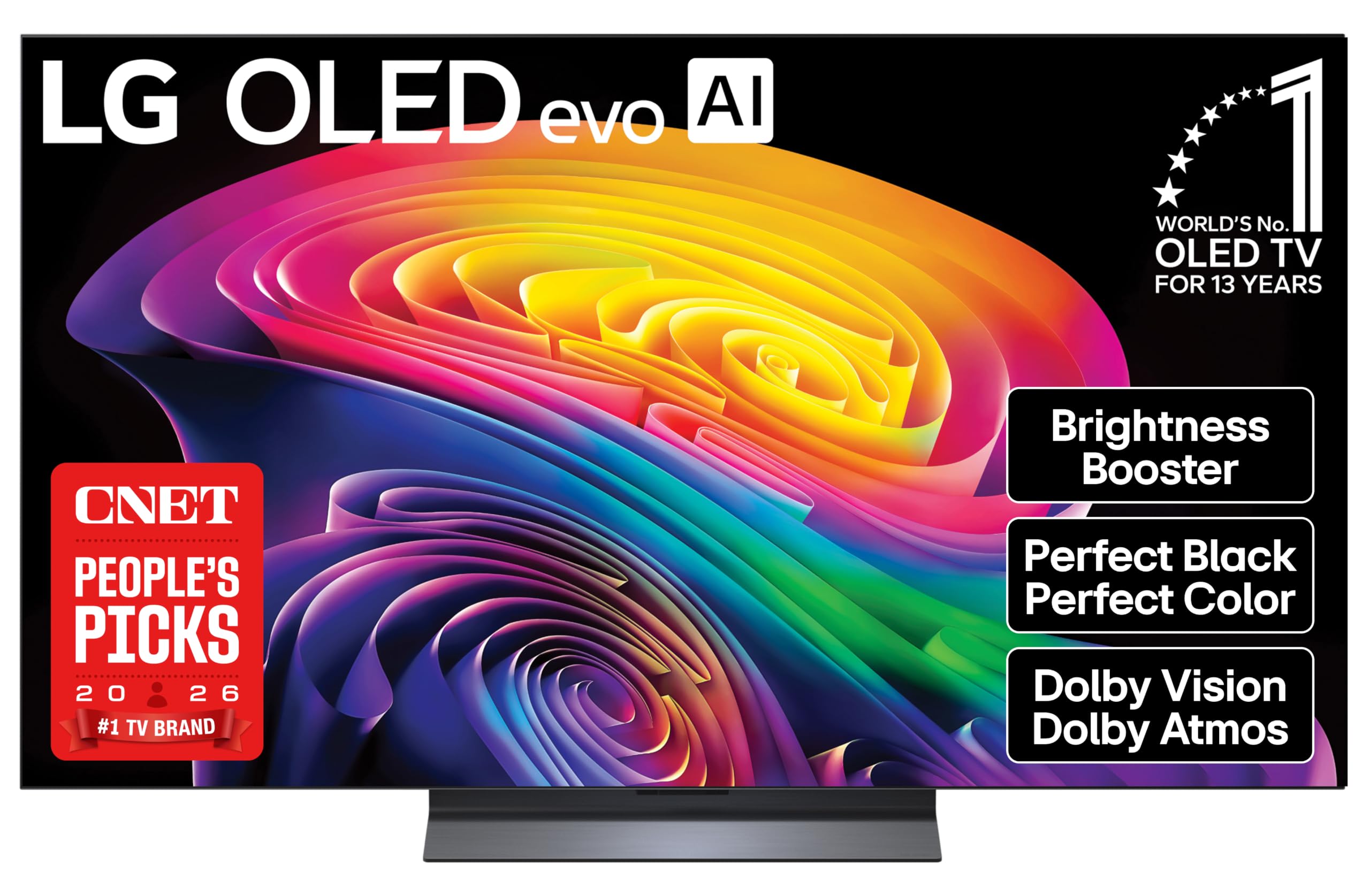 LG 55 inch Class LG OLED evo AI C6 4K Smart TV 2026 | Brightness Booster, Perfec