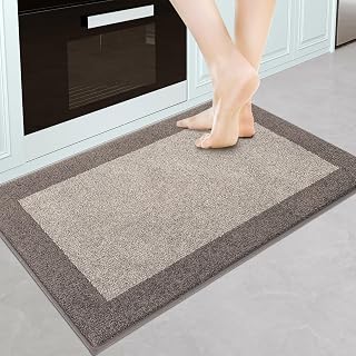 DOMUSTEX Kitchen Rug 24" x 36", Throw Rug for Hallway, Bathroom, Door | Non Slip, Machine Washable, Dirt trapping, Absorbent, Quick Drying, Entryway Rug