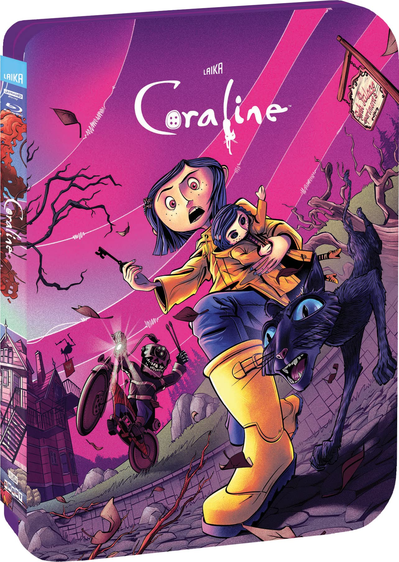 Coraline - Limited Edition Steelbook 4K Ultra HD + Blu-ray (Bilingual)