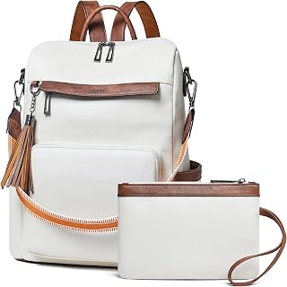 Shrrie 15.6 Inch Laptop Backpack for Women in Vegan Leather