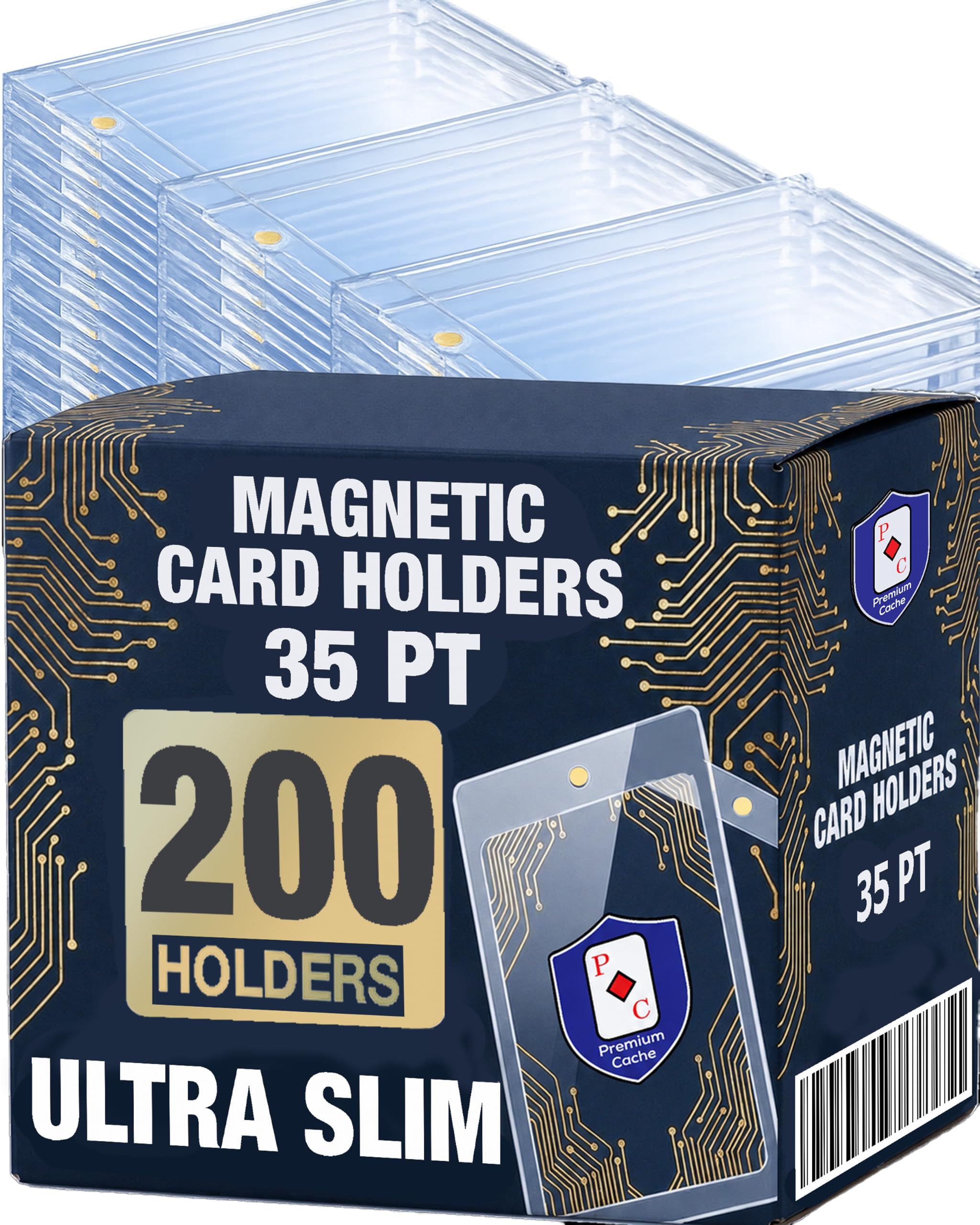 Magnetic Card Holder for Trading Cards |35PT 200ct| Slim One Touch Holder | 35 P