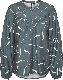 Vero Moda Vmjessi Beli LS Top Wvn Ga Women's Long Sleeve Blouse
