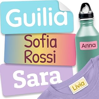 melu kids® Custom Adhesive Labels for Clothes (120, Candy)