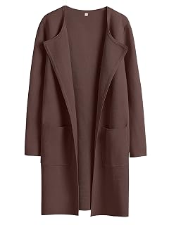 ANRABESS Womens Cardigan Sweater Open Front Knit Long Coatigan Dressy Casual Jacket Coat 2025 Fall Outfits Classy Clothes