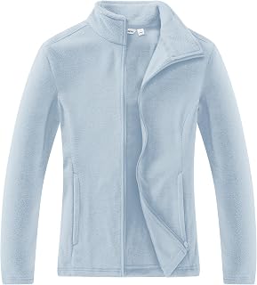 Outdoor Ventures Women's Lightweight Warm Zip Up Long-Sleeve Soft Polar Fleece Jacket for Fall Winter