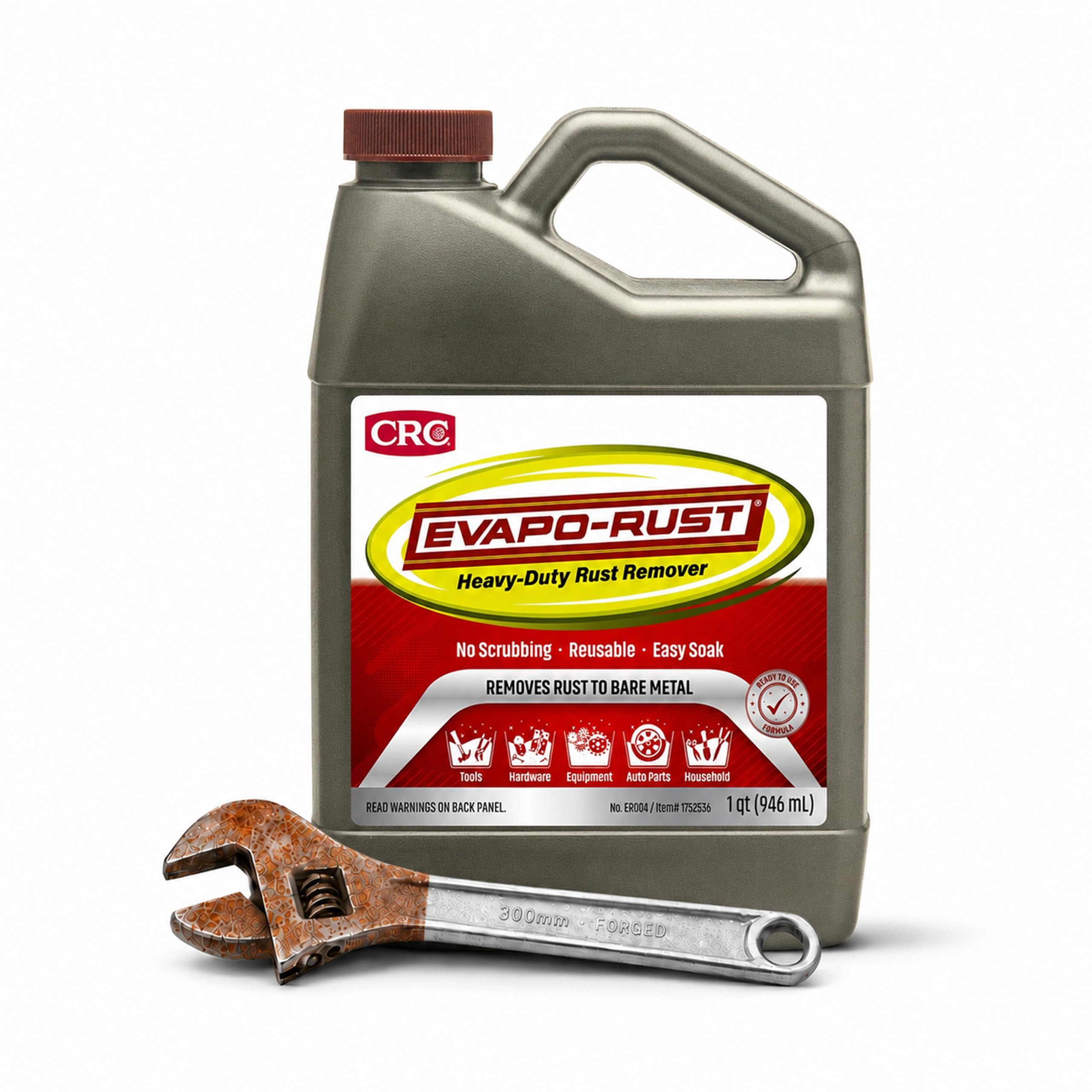 Evapo-Rust CRC Heavy Duty Rust Remover for Metal and Tools - 32 oz | Reusable Wa