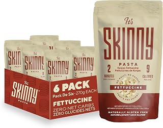 It’s Skinny Fettuccine — Healthy, Low Calorie, Low-Carb Konjac Pasta — Fully Cooked and Ready to Eat — Gluten Free, Vegan, Keto and Paleo-Friendly (6-Pack)
